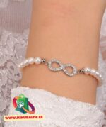 Pärlitega käevõru (hõbedane) - Image 2