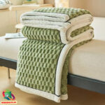 Soft velvet fleece blanket 180×200 (green)