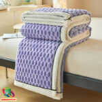 Мягкое бархатное флисовое одеяло 180х200 (фиолетовый)