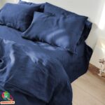 Hemp Duvet Cover Set – Dark blue - Image 3
