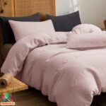 Комплект постельного белья из конопли - Светло-розовый — изображение 3