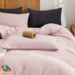 Комплект постельного белья из конопли - Светло-розовый — изображение 4