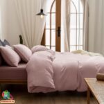 Комплект постельного белья из конопли - Светло-розовый — изображение 2