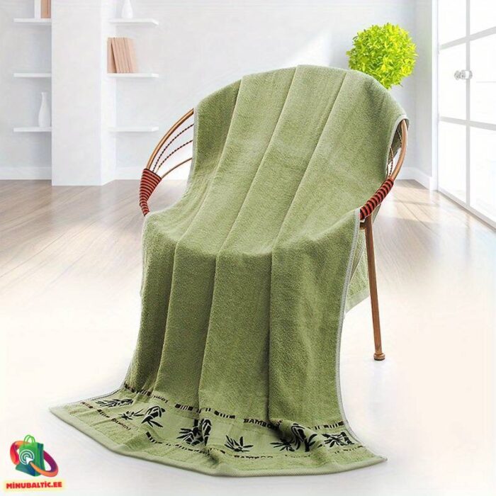 Bambuko vonios rankšluostis (žalias) - Image 2