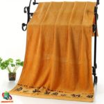 Bambuko vonios rankšluostis (geltona)