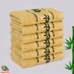 Bambusa dvieļu komplekts 6gab. (dzeltens)