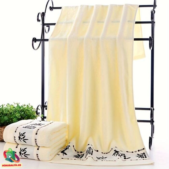 Bambusa vannas dvieļu komplekts 3 gab. (balts) - Image 2