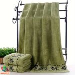 Bambusa vannas dvieļu komplekts 3 gab. (zaļš) - Image 2