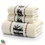 Bambusa vannas dvieļu komplekts 3 gab. (balts)