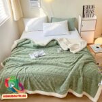 Šerpa vilnas sega 180x200 (zaļš) - Image 3