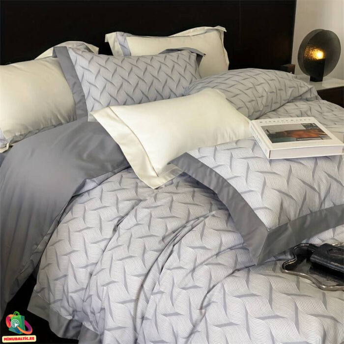 Premium Mako Satin vuodevaatteet setti | Kalanruoto - Image 6