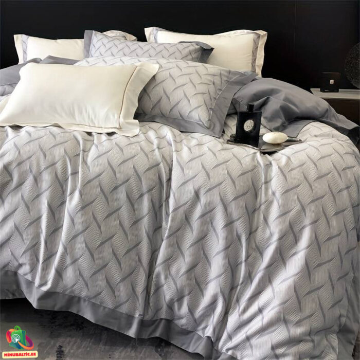 Premium Mako Satin vuodevaatteet setti | Kalanruoto - Image 7