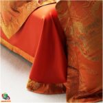 Marmora raksta luksusa žakarda gultas veļas komplekts | Bronza - Image 6