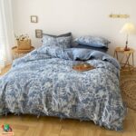 Puuvillaiset vuodevaatteet setti | Merensininen - Image 3