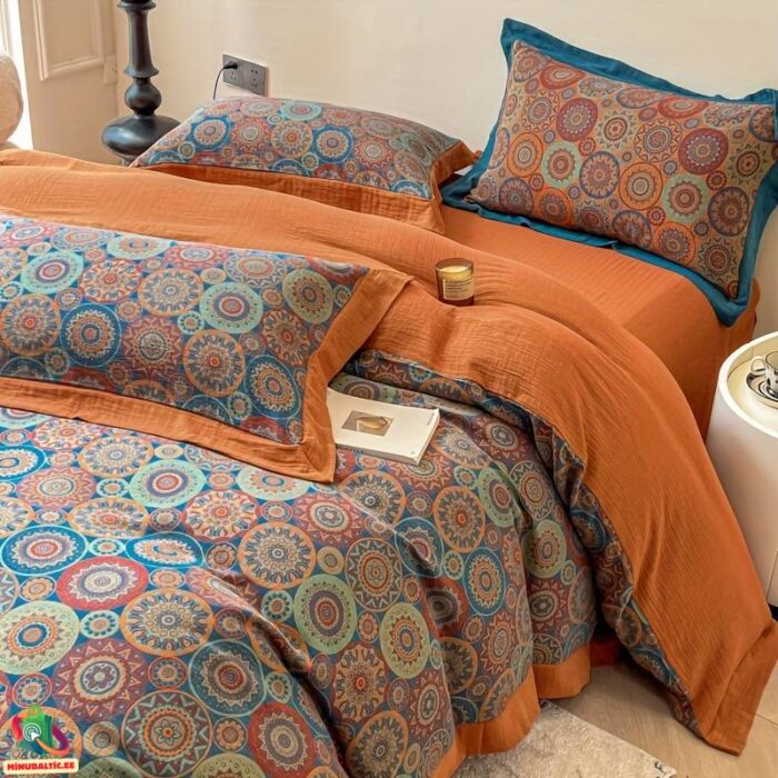 Puuvillaiset vuodevaatteet setti | Mandariini - Image 2