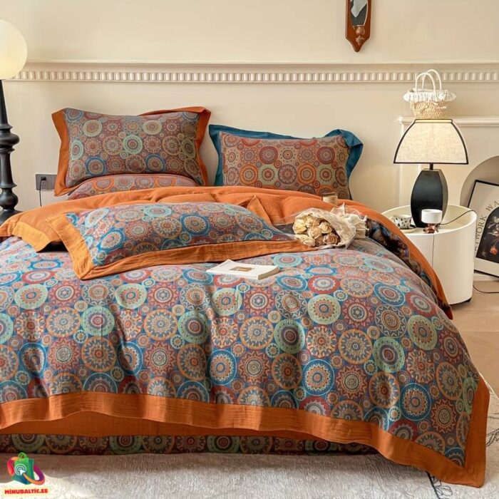 Puuvillaiset vuodevaatteet setti | Mandariini - Image 4