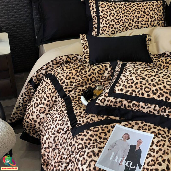 Premium gultas veļas komplekts Leopard | Liocels/Kokvilna - Image 4