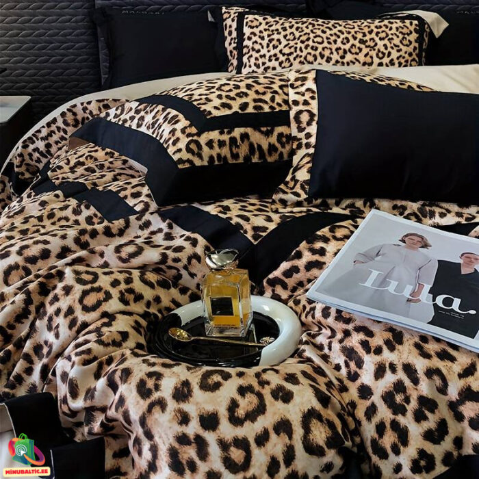 Premium gultas veļas komplekts Leopard | Liocels/Kokvilna - Image 5