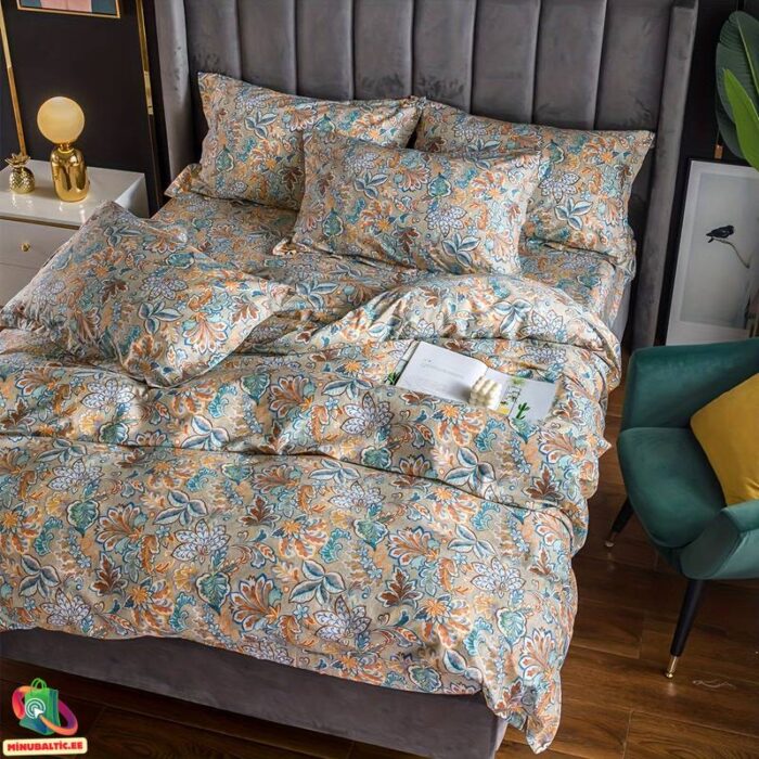 Aukščiausios kokybės Egiptietiškos medvilnės patalynės komplektas | Pelkė - Image 7