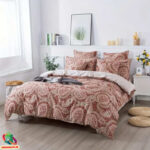 Premium Ēģiptes kokvilnas gultas veļas komplekts | Sarkanā paisley