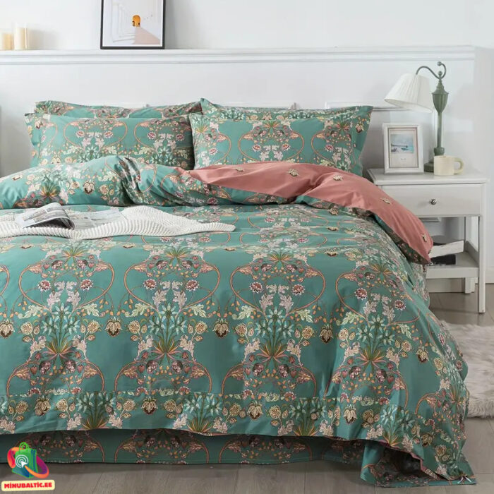 Puuvillased voodipesukomplekt (46) Premium Egyptiläisestä puuvillasta valmistetut vuodevaatteet setti | Delhi - Image 1