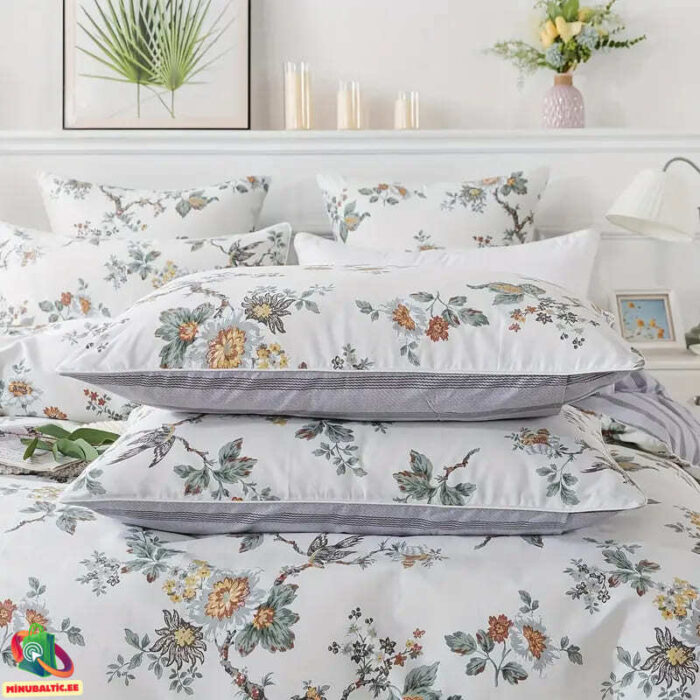 Puuvillast voodipesukomplekt 200x220 (13) Premium Egyptiläisestä puuvillasta valmistetut vuodevaatteet setti | Valkoinen muratti - Image 3