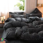 Velvet Bedding Set | Dark gray