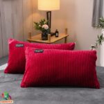 Velvet gultas veļas komplekts | Sarkans - Image 2