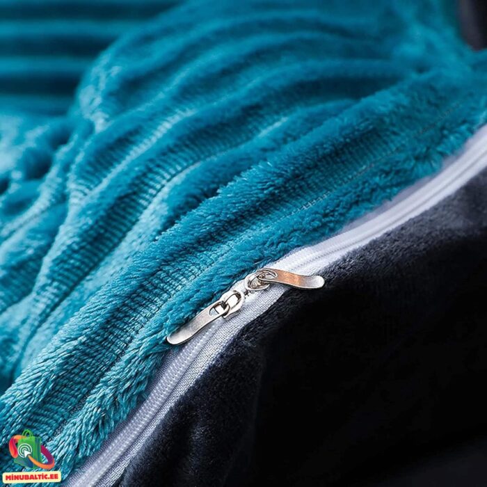 Бархатный комплект постельного белья | Бирюзовый-синий — изображение 3