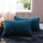 Бархатный комплект постельного белья | Бирюзовый-синий — изображение 2