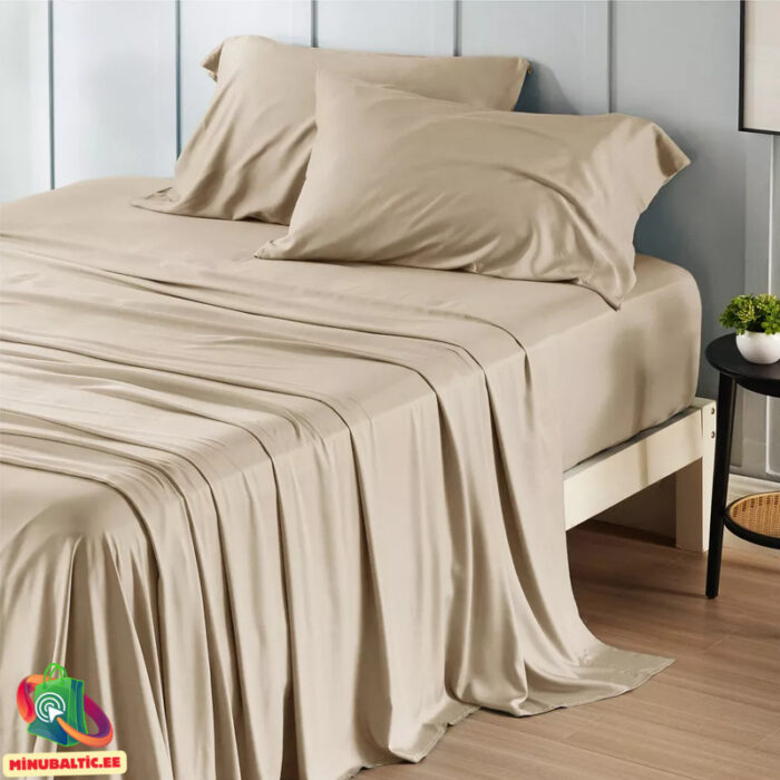 Voodipesukomplekt bambus Taupe